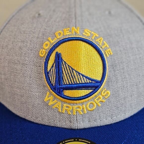 Golden State Warriors New Era Hat Cap Low Crown Grey Blue Gold 59FIFTY 7 3/8 GSW - Picture 4 of 15
